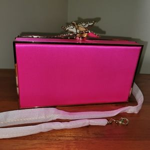 Sophia Webster butterfly Fuchsia clutch